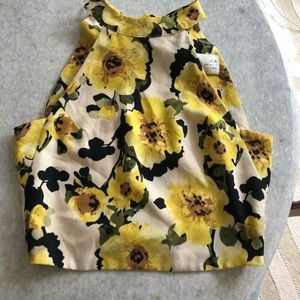 J.O.A. Crop top halter top open back